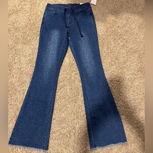 YMI Animal print Women's‎ Blue Flared Jeans size Small